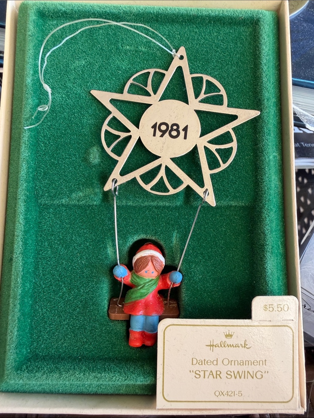 Hallmark Keepsake Ornament dated 1981 titled Star Swing.   Vintage.